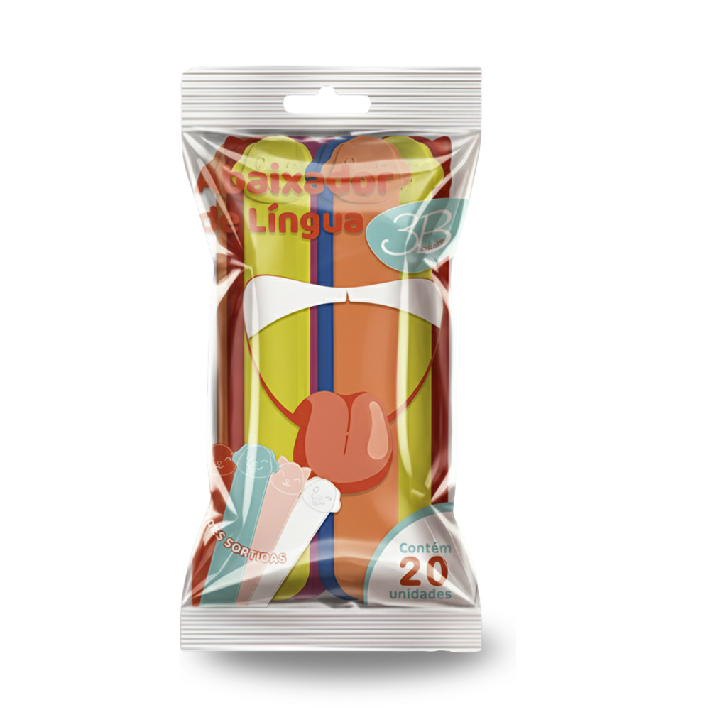 ABAIXADOR DE LÍNGUA PACOTE COM 20