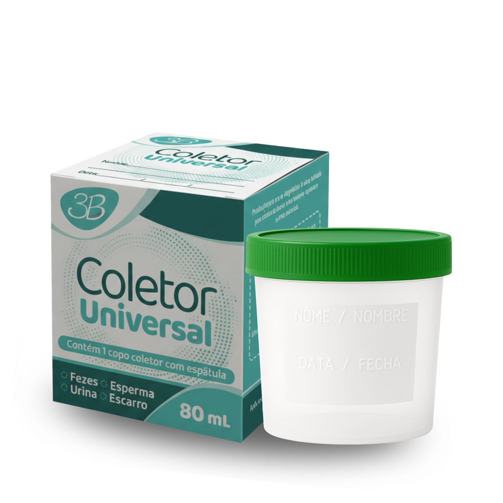 COLETOR UNIVERSAL  BRANCO TAMPA VERDE 80ml