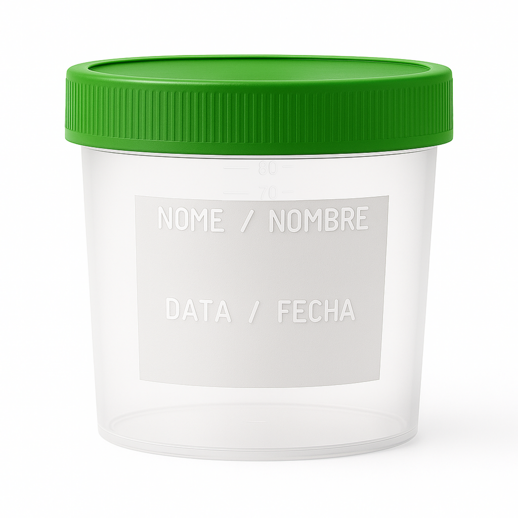 COLETOR UNIVERSAL  TRANSLÚCIDO TAMPA VERDE 80ml