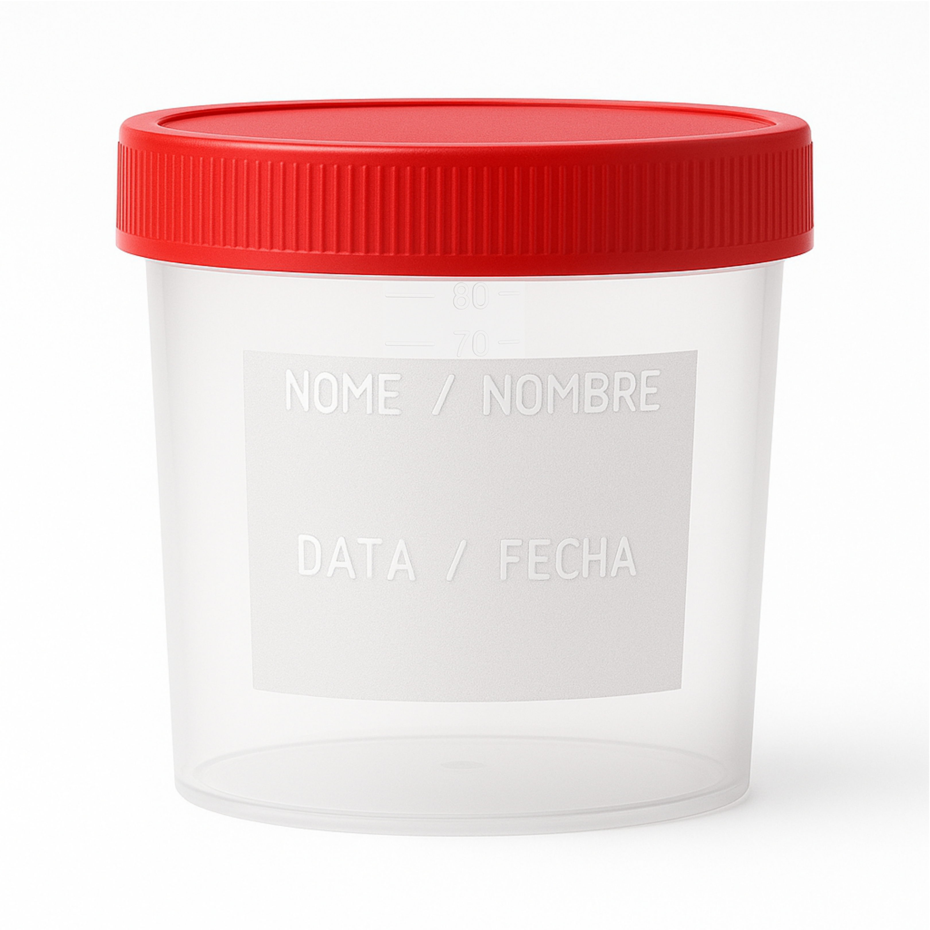 COLETOR UNIVERSAL  CRISTAL TAMPA VERMELHA 80ml (ESTÉRIL)