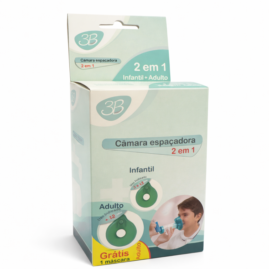 CAMARA ESPAÇADORA DE PULMÃO COM 2 MASCARAS 3B