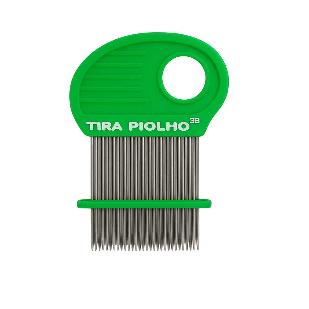 *PENTE DE AÇO TIRA PIOLHO 3B COM LUPA VERDE