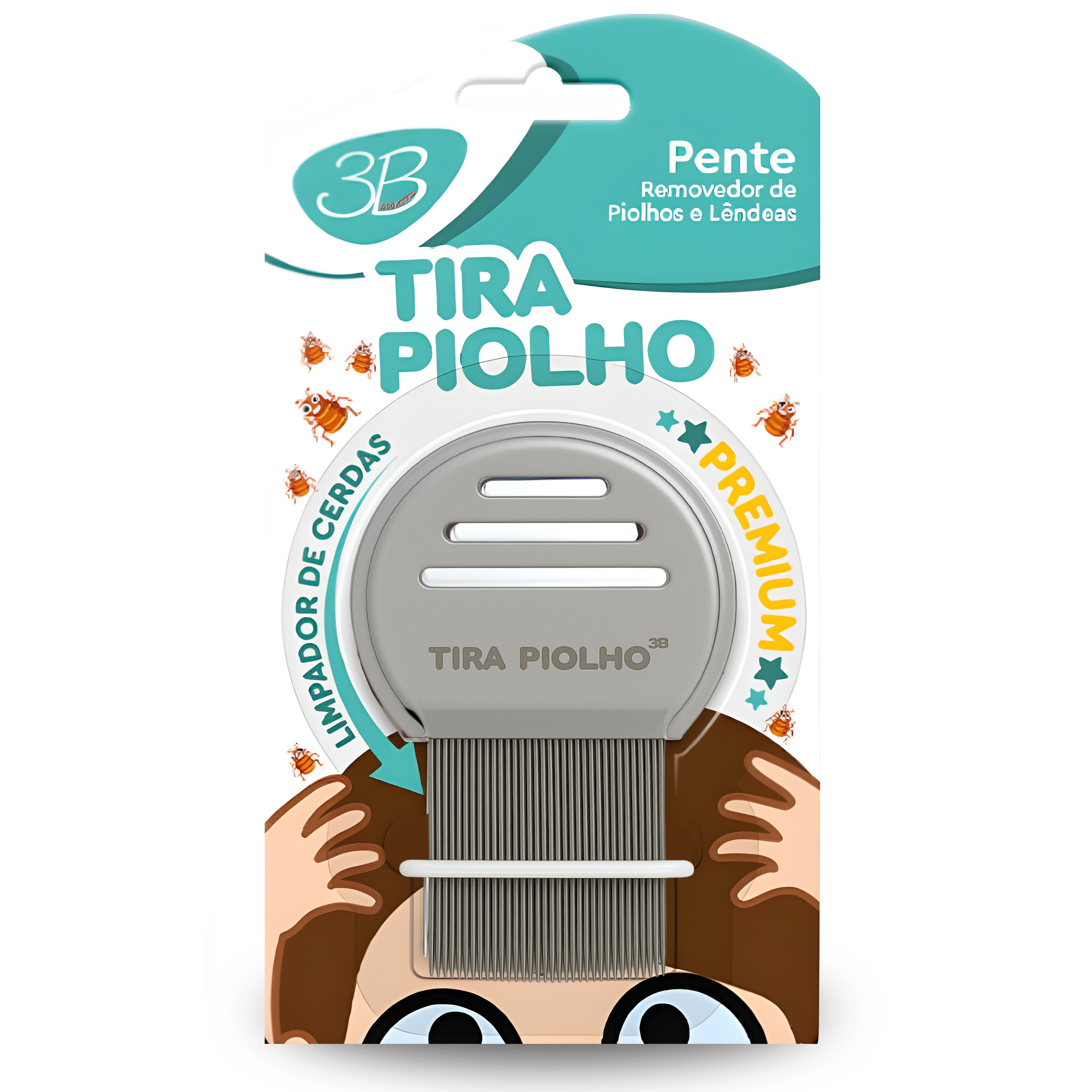 PENTE DE AÇO TIRA PIOLHO 3B TODO EM AÇO