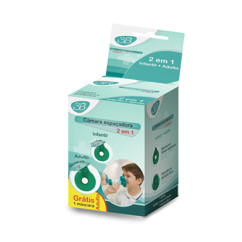 CAMARA ESPAÇADORA DE PULMÃO COM 2 MASCARAS 3B