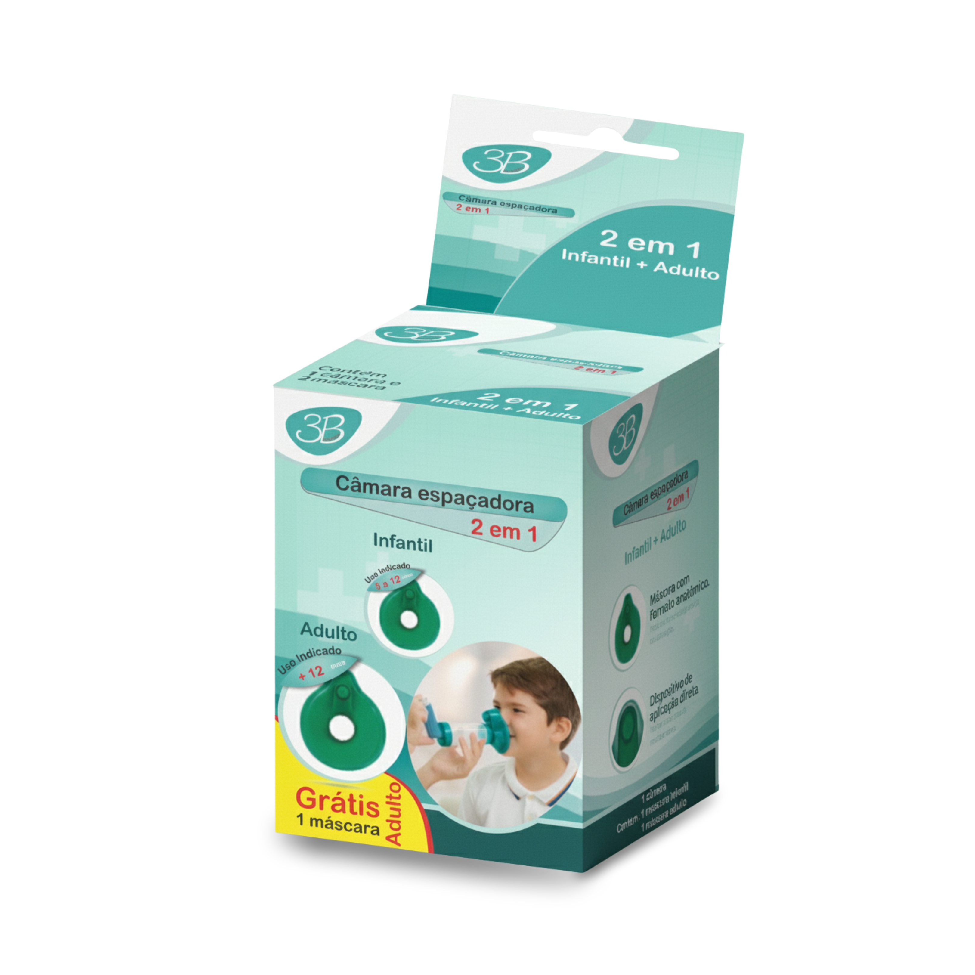 CAMARA ESPAÇADORA DE PULMÃO COM 2 MASCARAS 3B