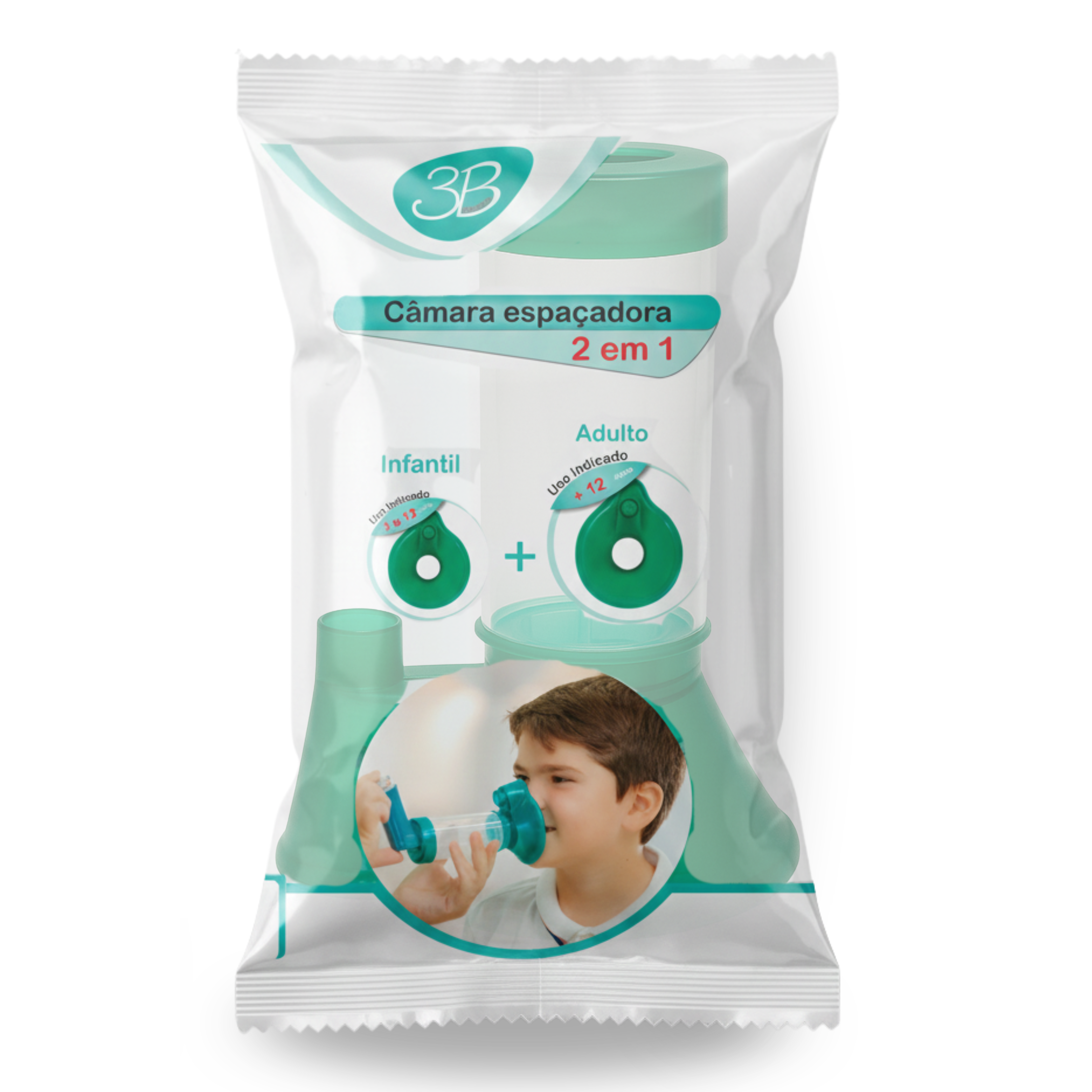 CAMARA ESPAÇADORA DE PULMÃO COM 2 MASCARAS 3B